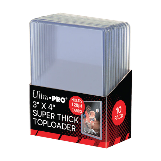 Fundas Standard Toploader Regular Super Thick 120pt (25 unidades) Ultra Pro.