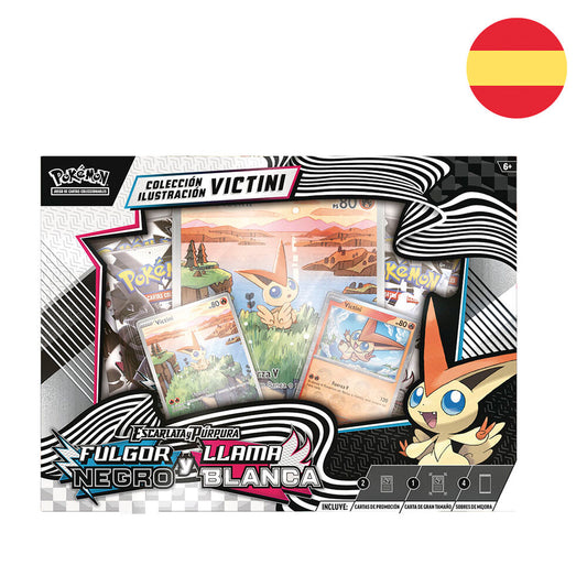 POKÉMON - Blister cartas Victini Fulgor Negro y Llama Blanca - Español